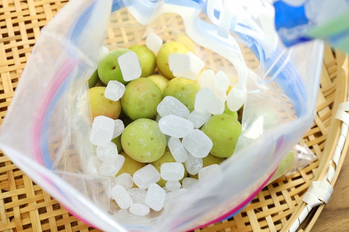 ジップロックで作る梅シロップ栄養士ママそっち～の簡単美味しいサイクル献立