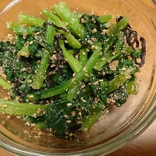 簡単レンチン！小松菜のナムルレシピ🥬お弁当やおつまみに最適