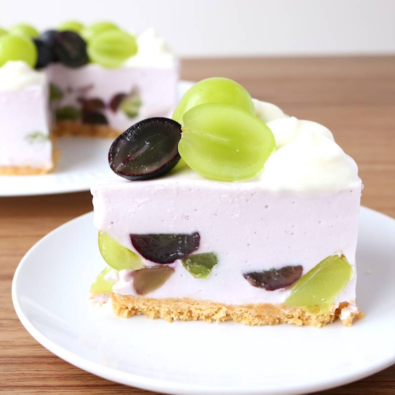 おもてなしにも♪ ぶどうのココアショートケーキ