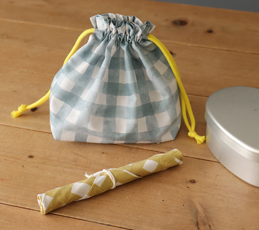 裏地なし お弁当袋の作り方 巾着袋タイプnunocoto fabric
