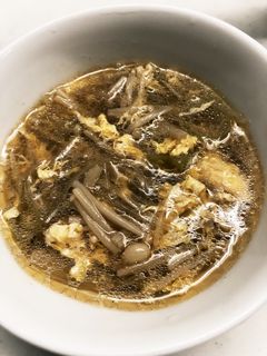 豆苗とふわふわ玉子のスープ