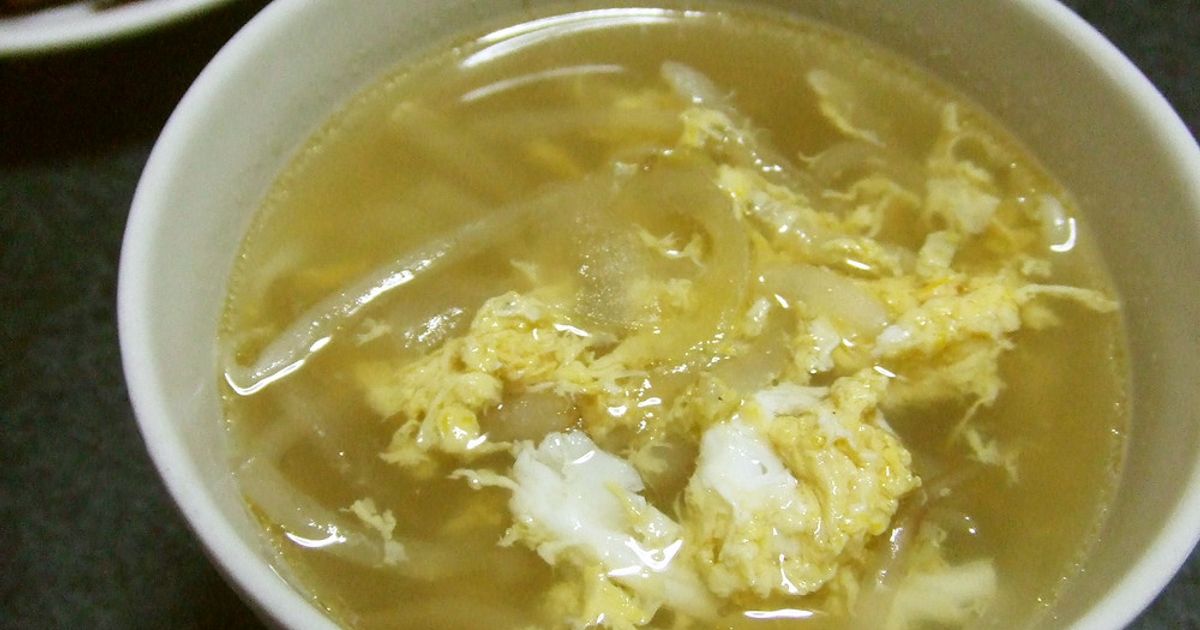 豆苗と卵のスープ