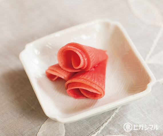 紅芯大根の甘酢漬け