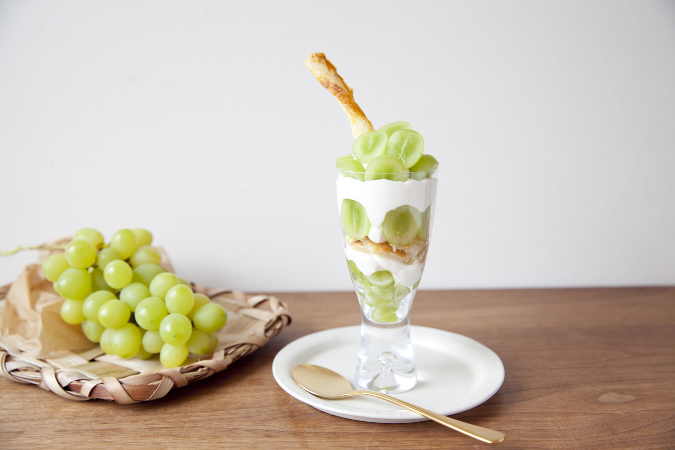 シャインマスカットのベイクドチーズケーキ