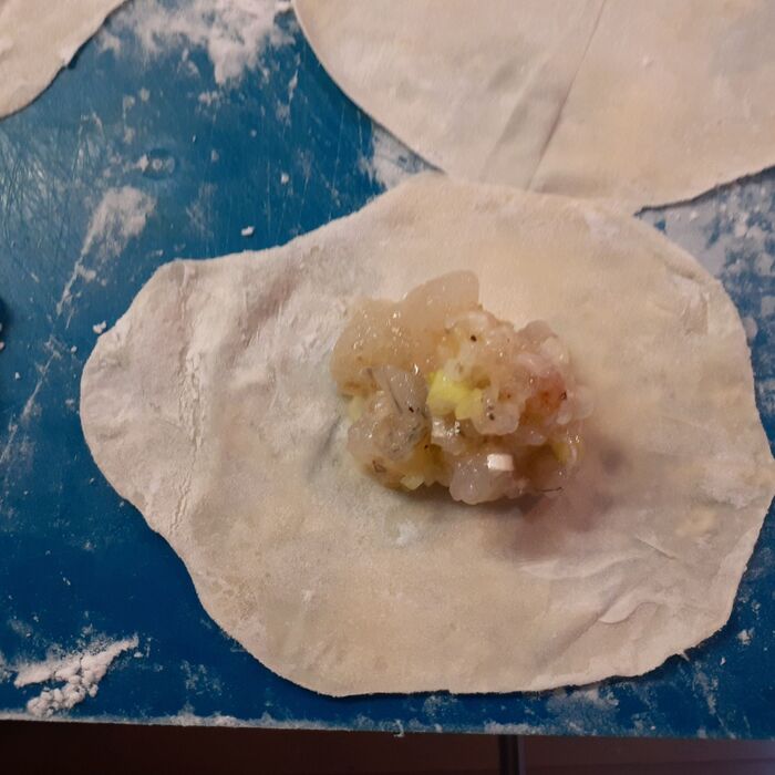 簡単♪ワンタンの皮deぷりぷり海老フライ