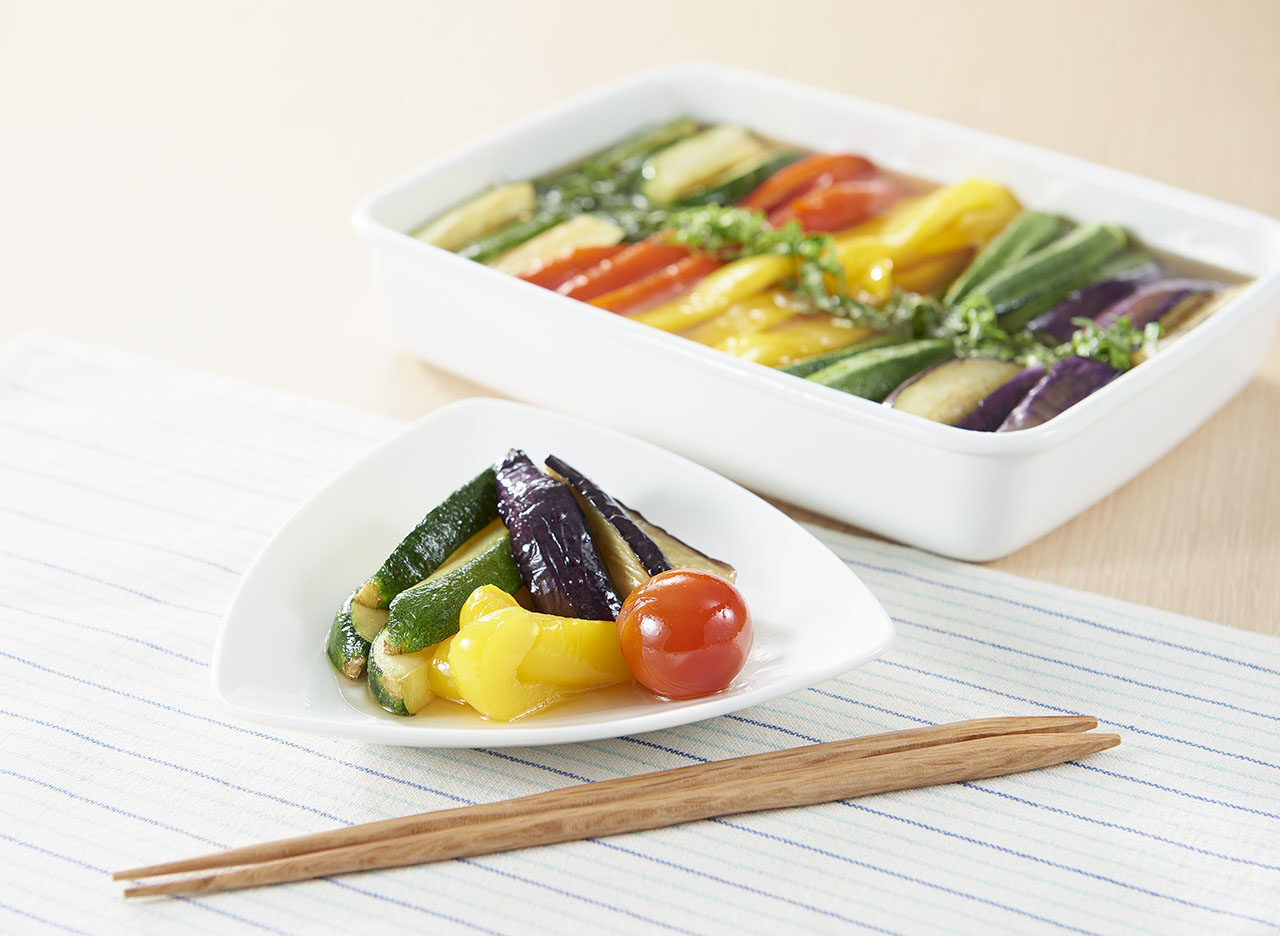 夏野菜の簡単焼きびたし