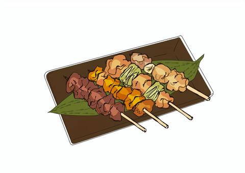 居酒屋・焼き鳥・串焼きのイラストイラスト無料・かわいいテンプレート