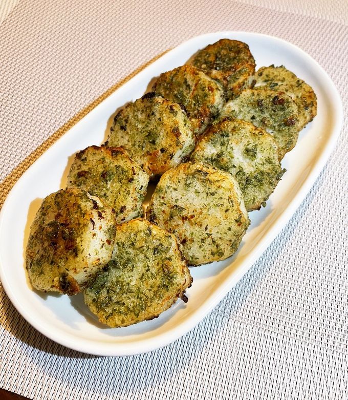 味見止まらず。すぐ旨シャキシャキ♡『長芋の青のりバター』