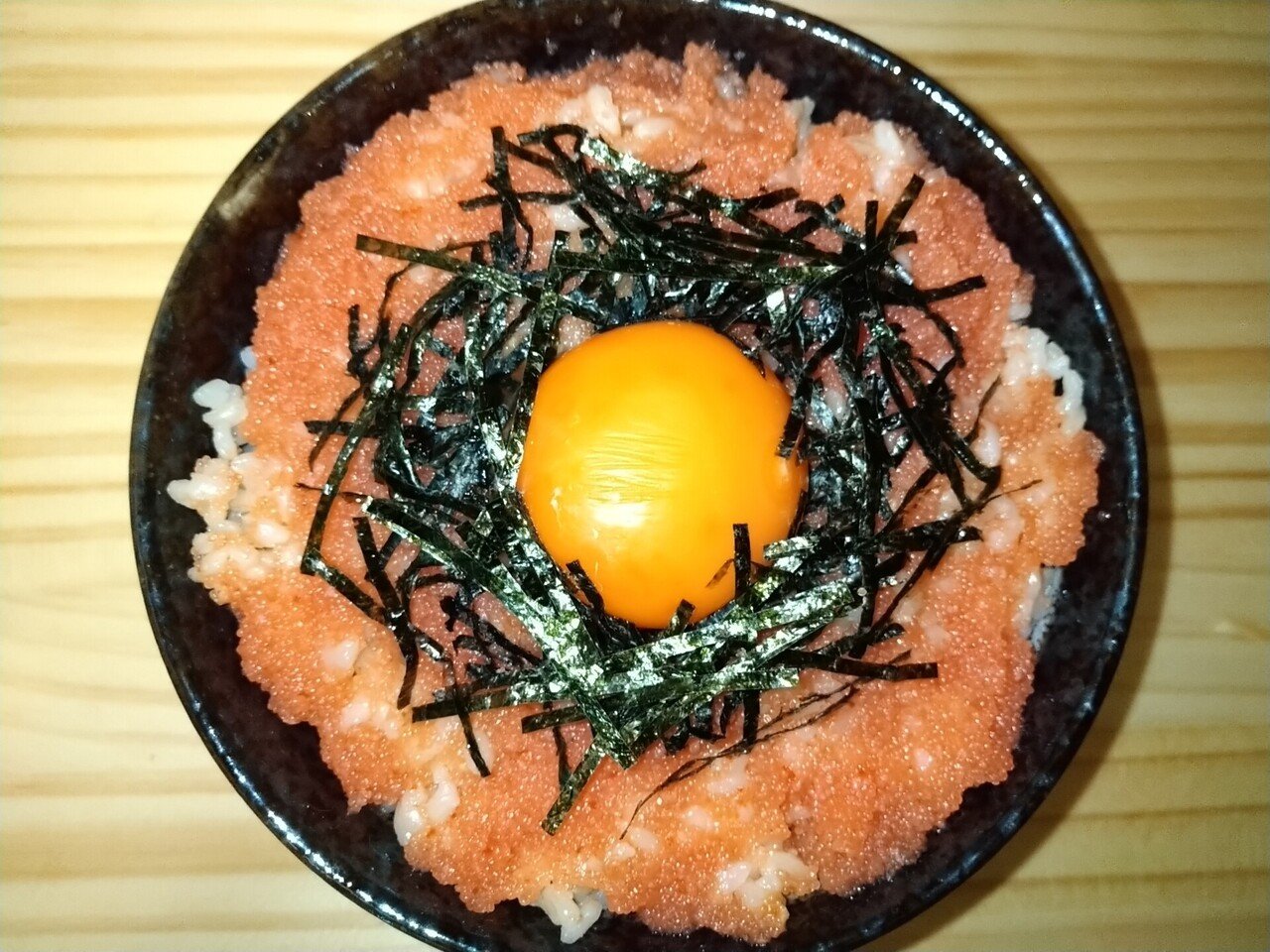 さっぱり薬味の明太子丼