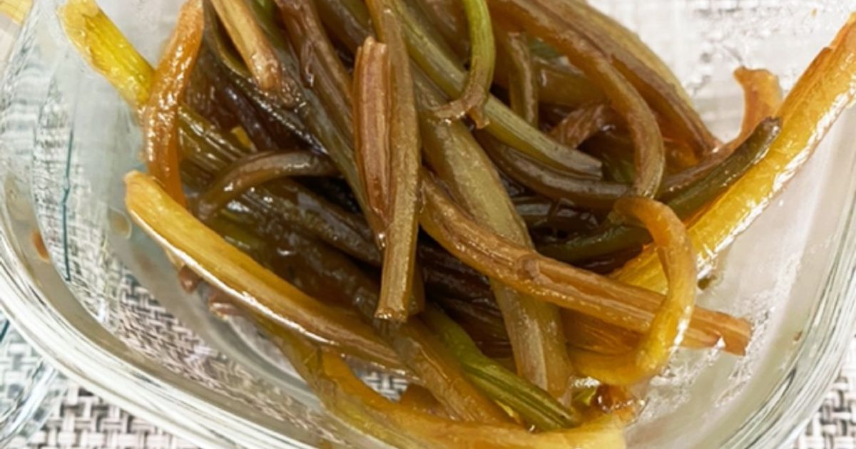 芋のつるの下処理