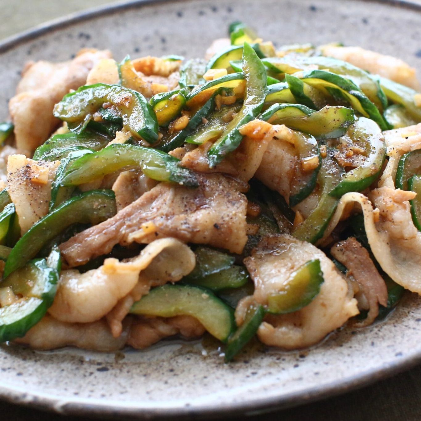 なすときゅうりのさっぱり炒め