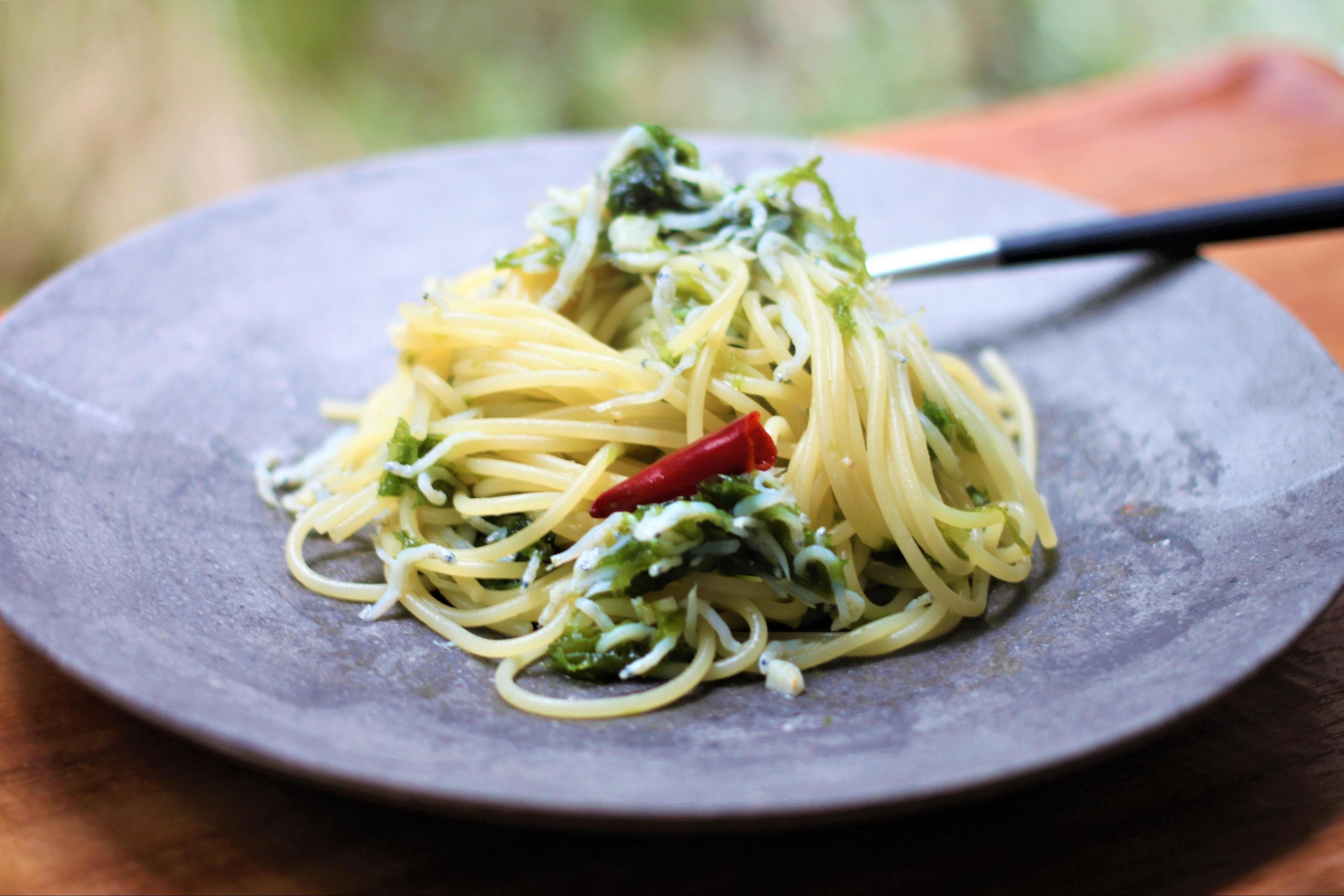 かきののりクリームスープパスタ