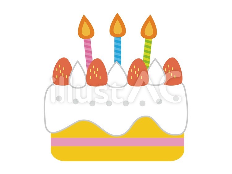 手描き風の可愛い2段ケーキのイラスト イラスト素材7667391- フォトライブラリ