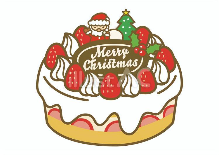 クリスマスケーキのイラストの簡単な描き方かくぬる工房