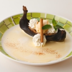 レンジで作る♪ココナッツバナナプリン