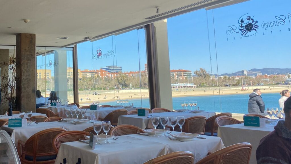 El Cangrejo Locoバルセロナ 海を見ながらパエリアは日曜に : 漢 オトコ の粋