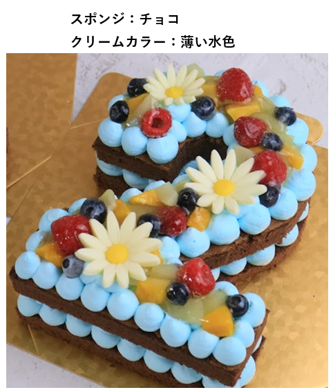誕生日のナンバーケーキ いちごが無い季節のケーキ チョコクリーム&レンジで簡単ナパージュの作り方
