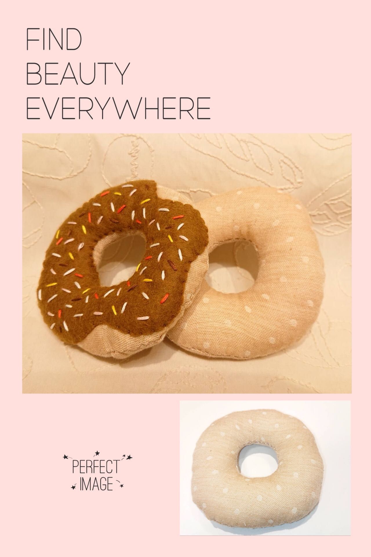 フェルトで作る ドーナツキーホルダーの作り方 無料型紙付き