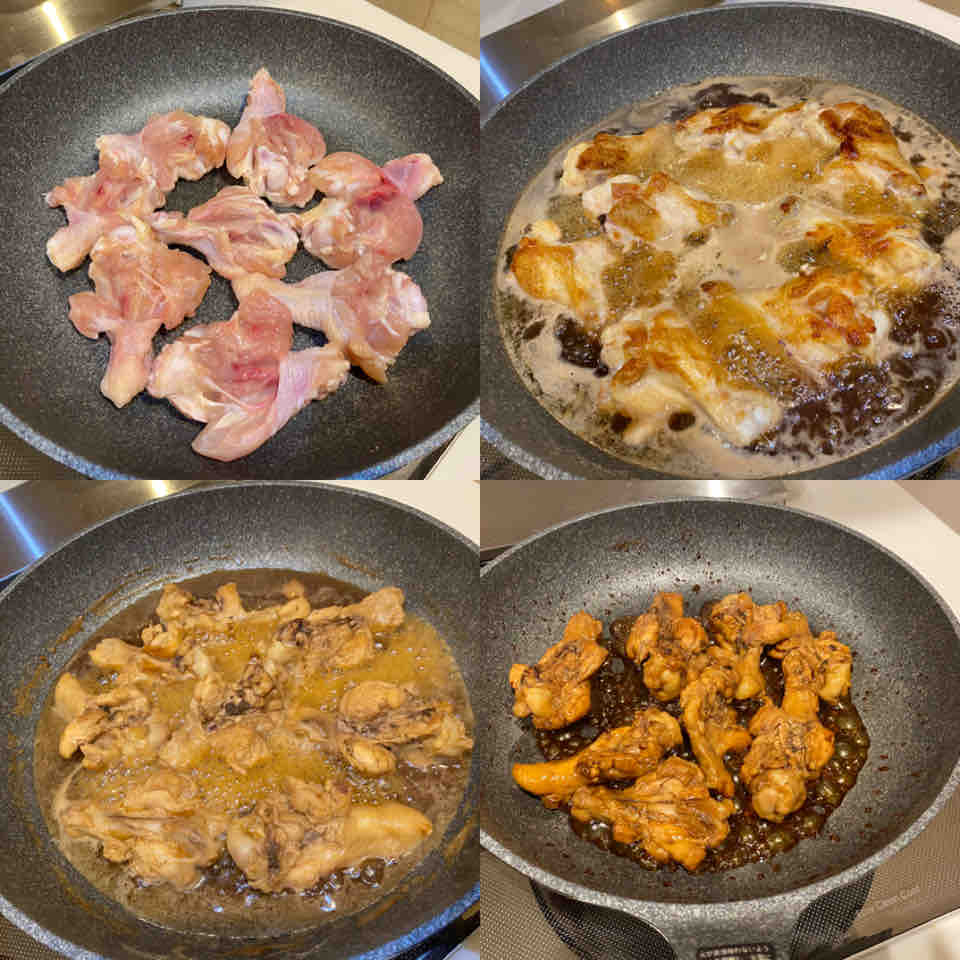 鶏手羽照り焼きチキン子供に大人気!! 朝漬け込んでおくだけで、夕飯づくりに助かる一品です。 材料・手羽元 8本 ・紬 醤油麹 大さじ2・みりん 大さじ2 作り方①材料を全て保存容器に入れてよく漬け込む ②フライパンで①の材料を焼く ※焦げやすい