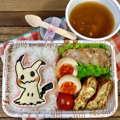 簡単✨ポケモン✨ミミッキュのお弁当 レシピ・作り方 by へんてこぽこりんママ - 楽天レシピ