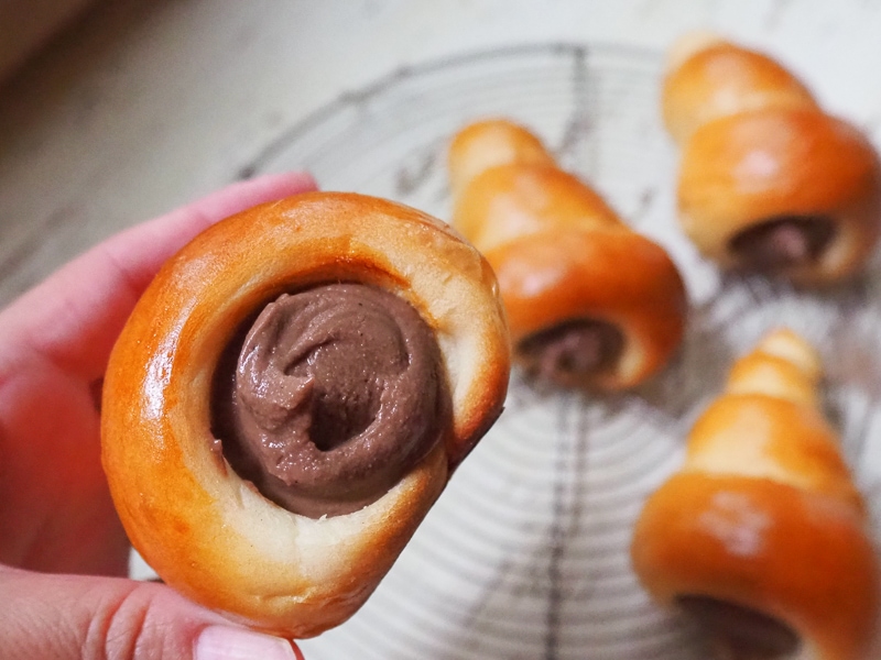 ホットケーキミックスで作る！ 簡単チョココロネ