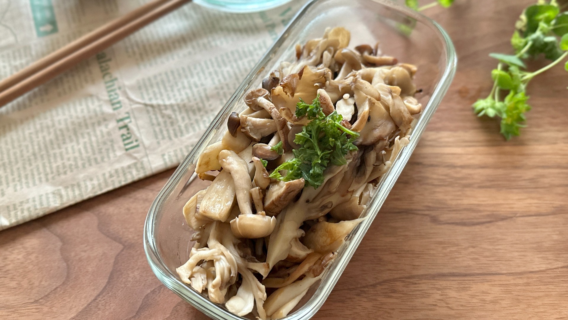 作り置きに！きのこと蒟蒻の甘辛炒め