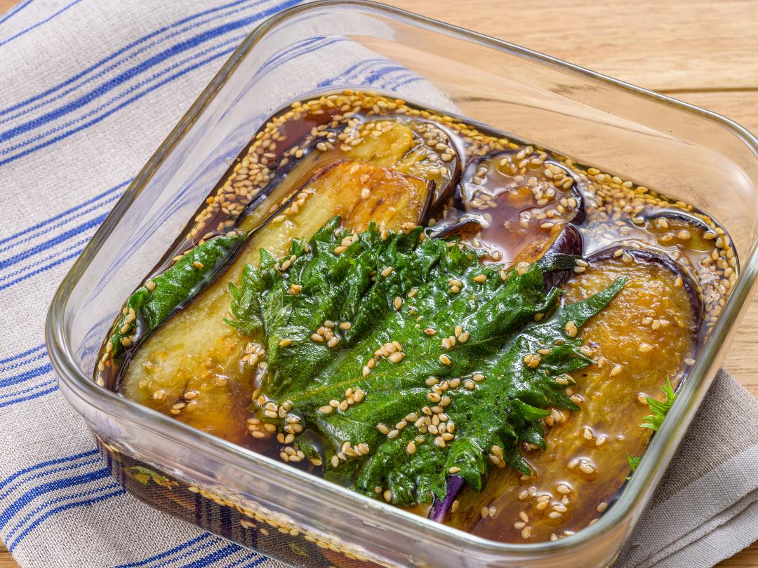 揚げなすと豚肉の中華風甘みそ炒め