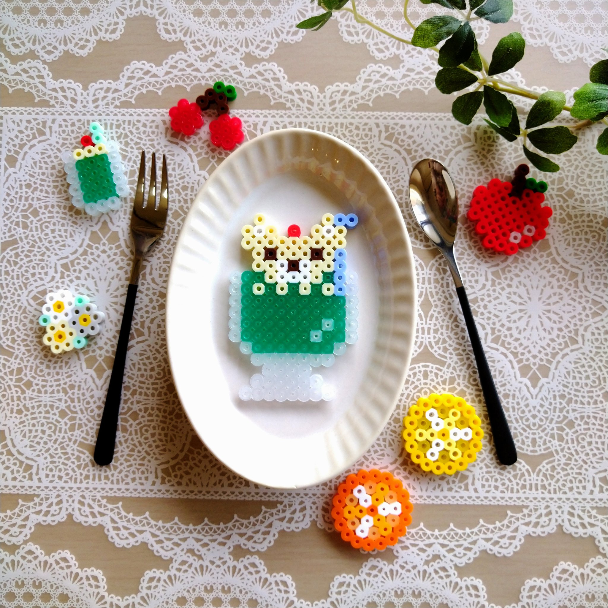 やってみよう!アイロンビーズ 35 ~クリームソーダ~ボーネルンドショップ そごう横浜店ブログボーネルンドショップ