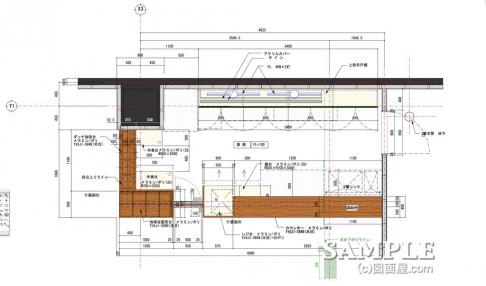 カフェフロア占用面積 別紙１ 1 階図面三日町側入り口 カフェ厨房 等占用面積