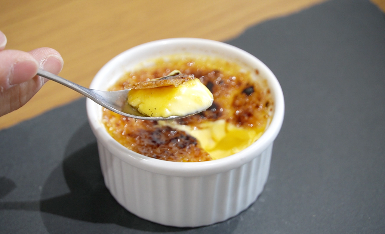 材料３つ アイスで作るクレームブリュレ バーナーなし Creme Brulee