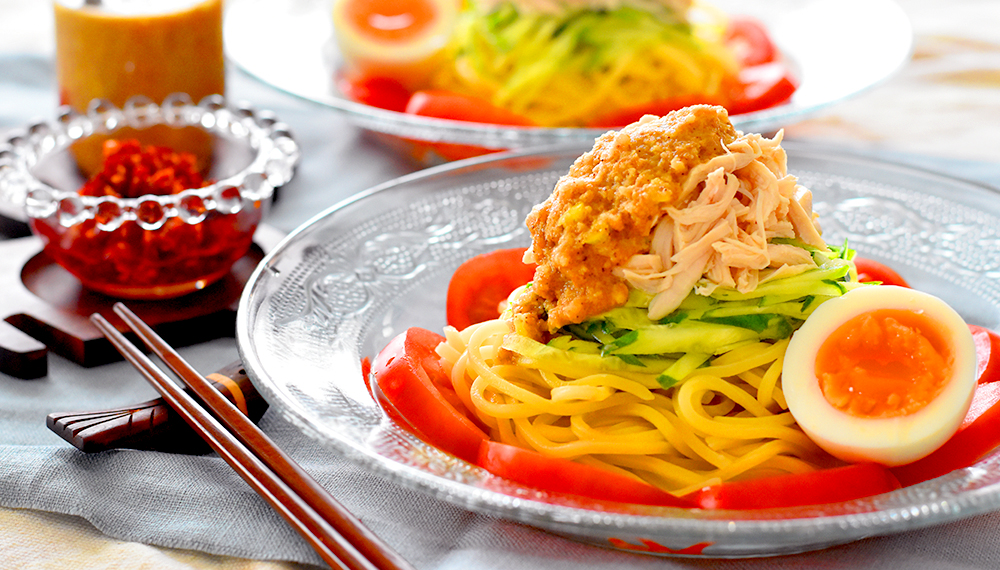 バンバンジー風冷やし麺