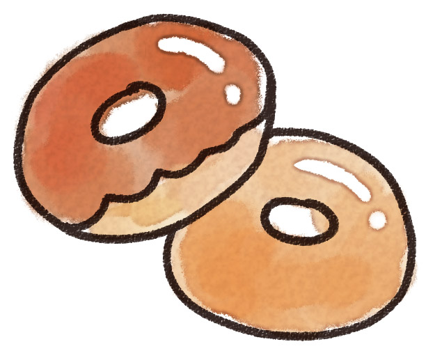 ドーナツ – イラストストック「時短だ」