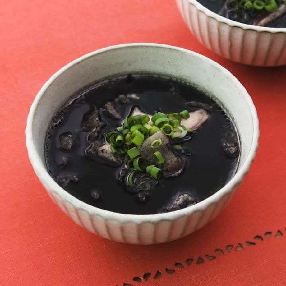 クスイムン料理 を食べよう！イカ墨汁☆レシピ沖縄料理研究家 宮澤かおる