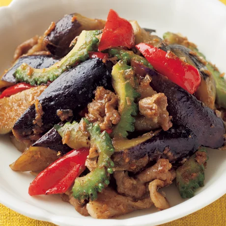 大人も子供も好きな味 豚こまと茄子ピーマンのごま味噌炒め