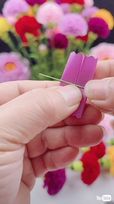 折り紙簡単なカーネーションの花の作り方 Origami How to make a Easy Carnation flower
