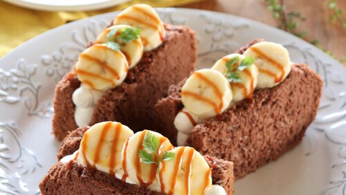 ふわっふわ オレンジのシフォン