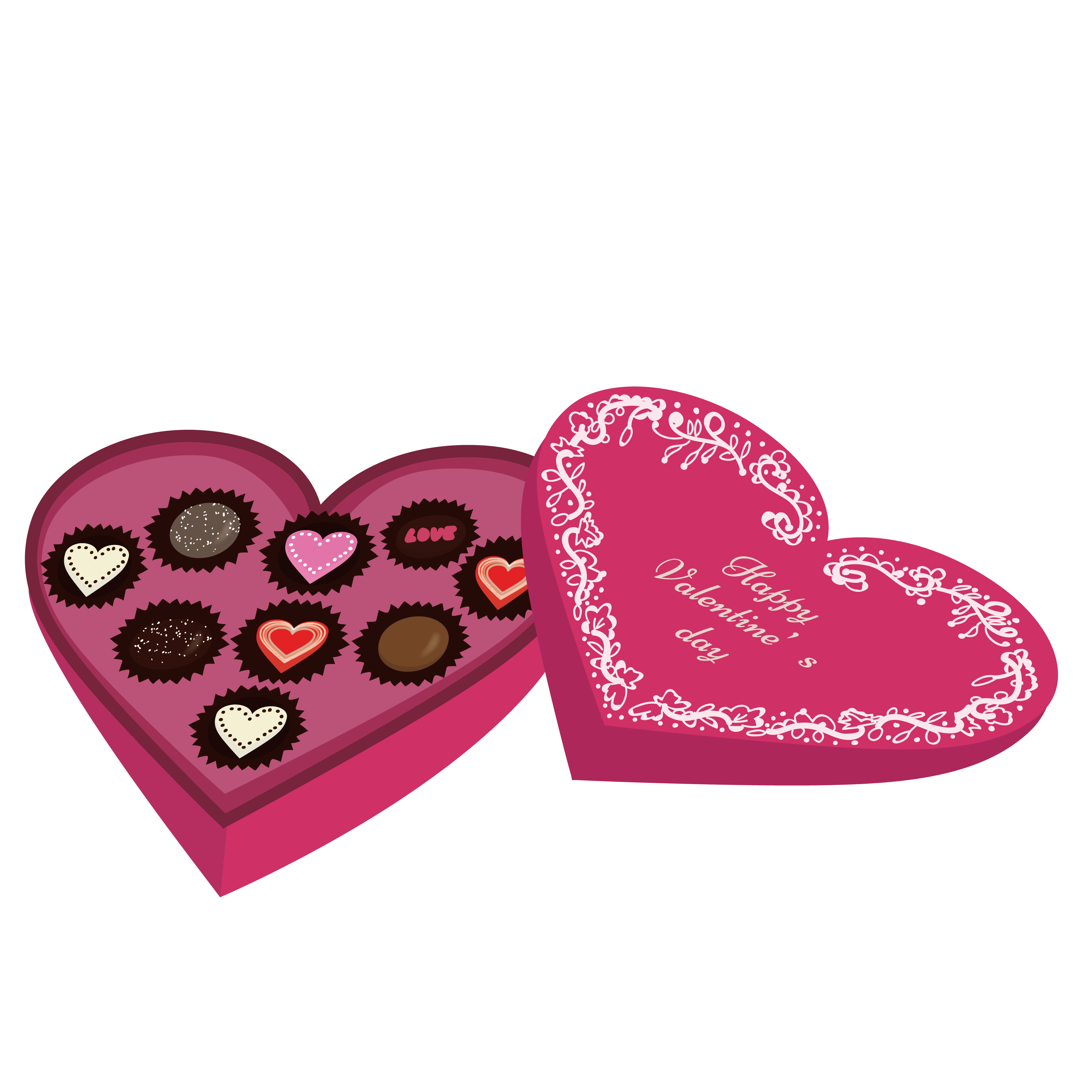 かわいい箱に入ったバレンタインチョコレート水彩イラスト素材209156476- イメージマート