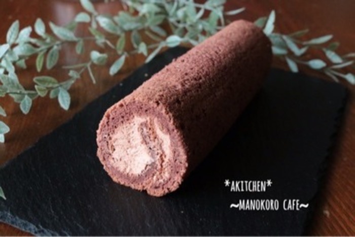 簡単！ハートフルーツのチョコロールスイーツレシピ