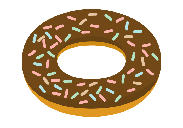 無料イラストお皿の上のドーナツパブリックドメインQ：著作権フリー画像素材集