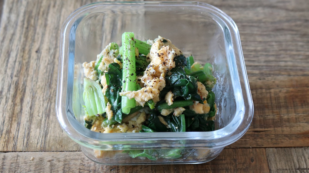 副菜にお弁当に！ほうれん草と卵のソテ