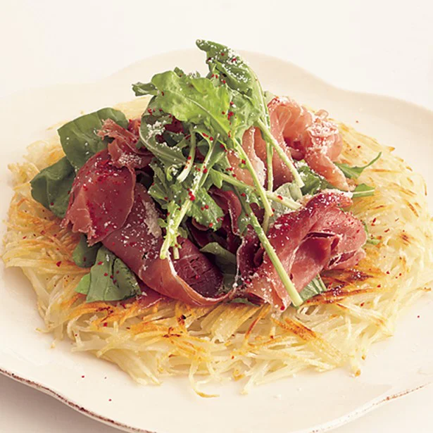 鮭とじゃがいものガレット風-魚焼きグリルでおつまみレシピ