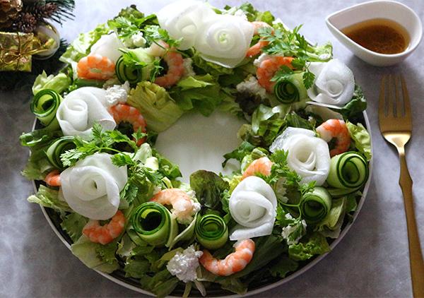 カッテージチーズドレッシングのサラダ - 週末シェフの家呑みレシピ