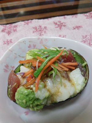 ビールのおつまみに!アボカドとまぐろ納豆