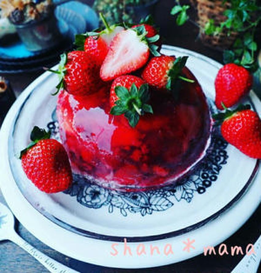 めちゃくちゃ簡単 耐熱ボウル1つで完成!フルーツドームゼリ