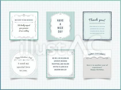 ホワイトデーのグリーティングカード ハートたくさんの無料メッセージカードテンプレート 12503 - デザインAC