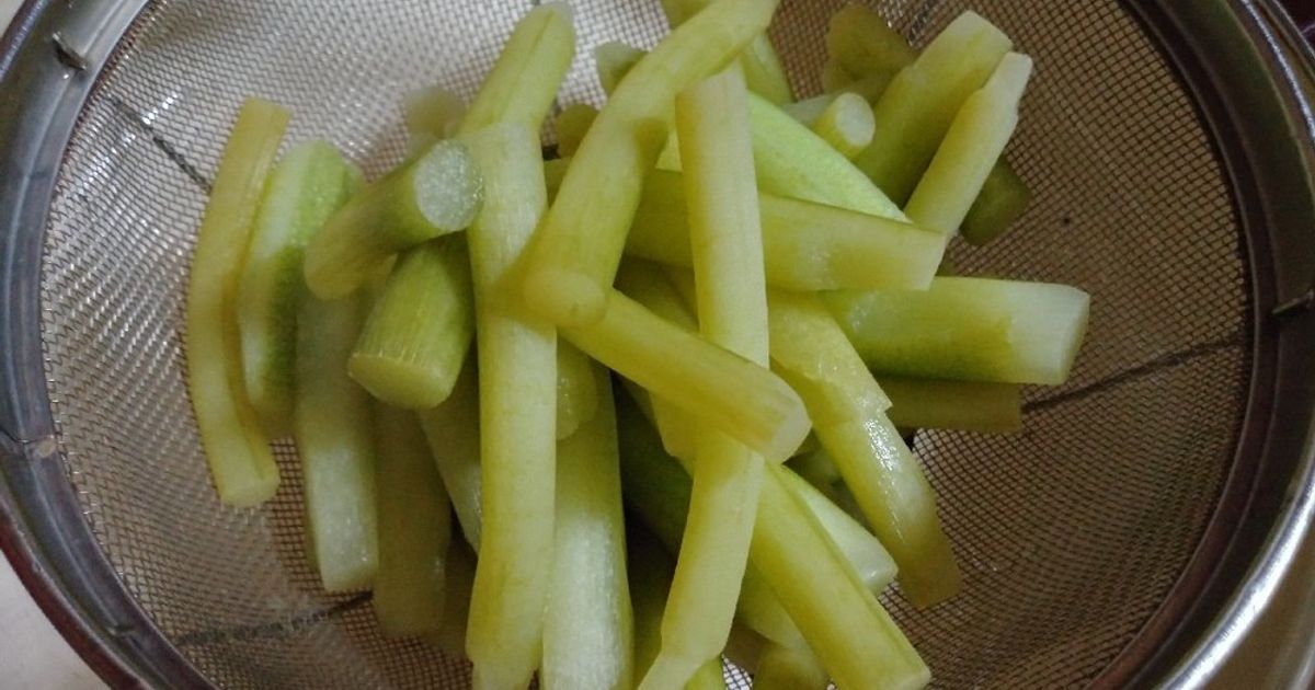 ずいきの下ごしらえ保存炊き方