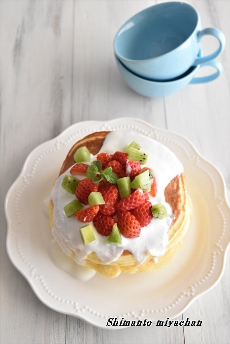 ふわふわで美味しい♪ 厚焼きパンケーキ ホットケーキ