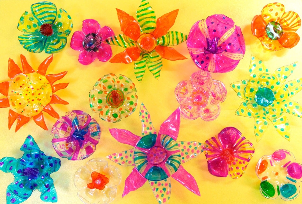 工作・クラフト「花のモビール」を作りました。 - エイミーのアトリエ