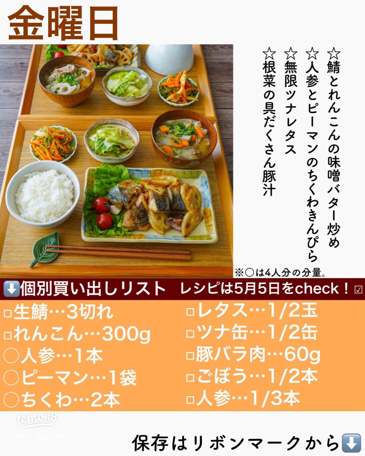 無理なく続ける♪節約1週間献立＜食材リストと下味肉＞11月1回目真由美さんの1週間2500円節約レシピ