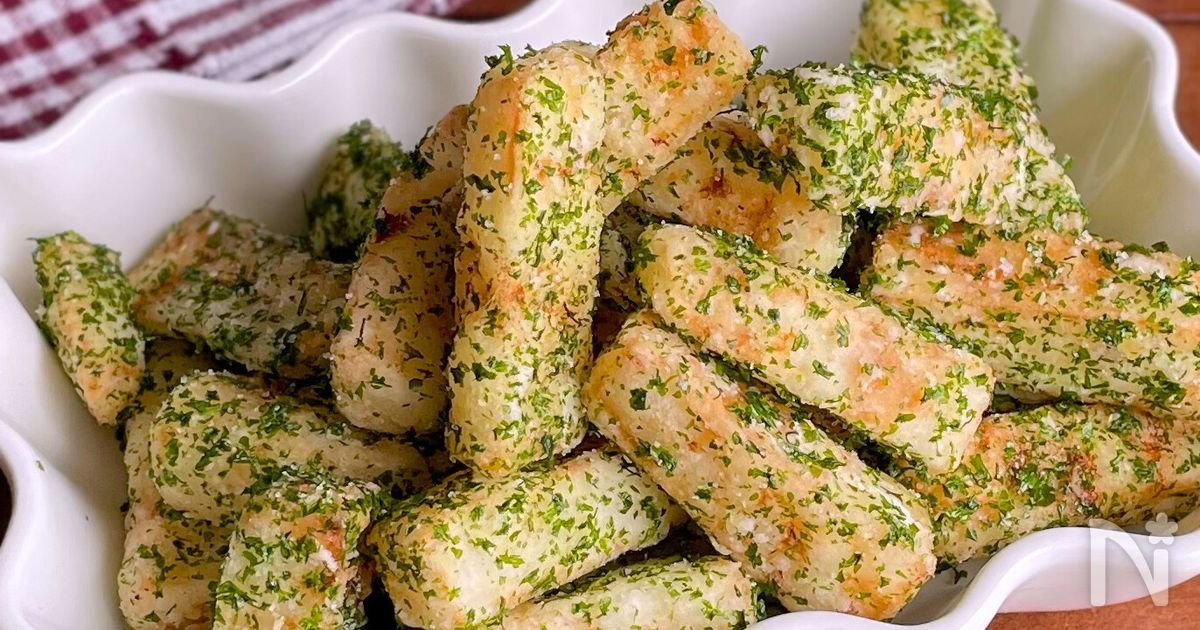 味見止まらず。すぐ旨シャキシャキ♡『長芋の青のりバター』